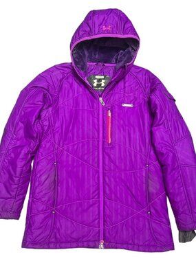 Under Armour Long Fleece-Lined Winter Puffer Parka Jacket - Womens Medium